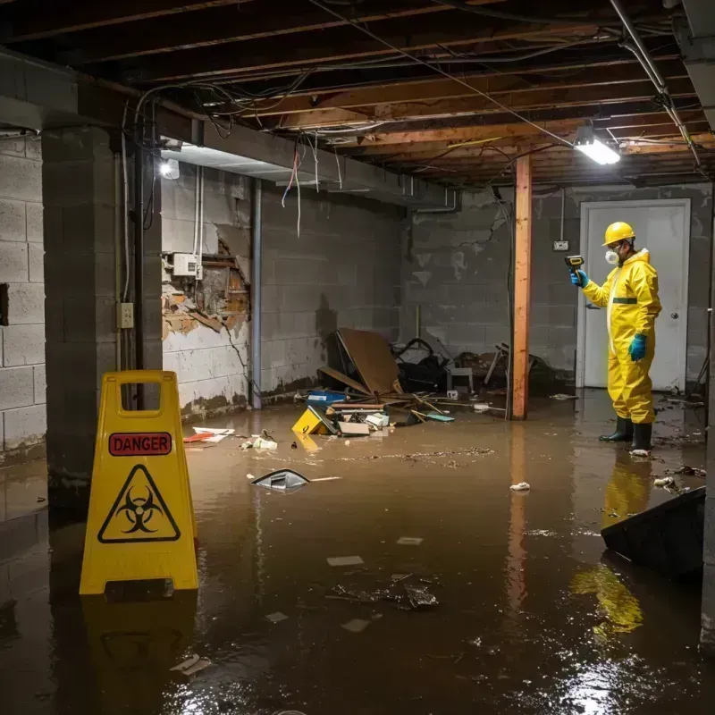 Flooded Basement Electrical Hazard in Longwood, FL Property